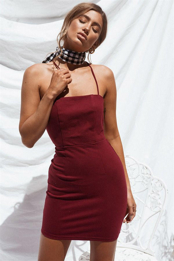 halter mini dress manufacturer for travel-2